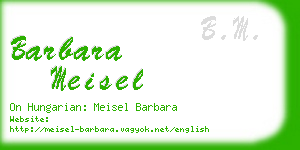 barbara meisel business card